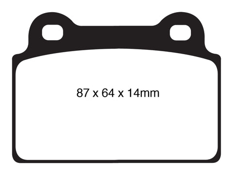 EBC 08-16 Mitsubishi Lancer Evo 10 2.0 Turbo (1 piece rotor) Yellowstuff Rear Brake Pads - DP41985R