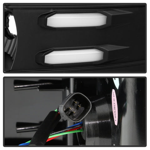 Spyder 16-18 Chevy Silverado Light Bar LED Tail Lights - All Black ALT-YD-CS16-LED-B - 5085863
