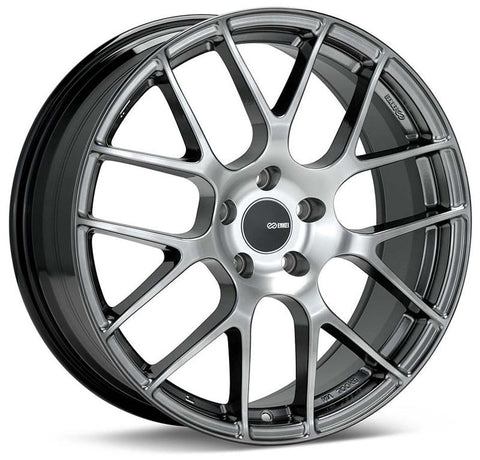 Enkei Raijin 19x8 35mm Offset 5x112 Bolt Pattern 72.6 Bore Dia Hyper Silver Wheel - 467-980-4435HS