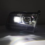 AlphaRex 09-18 Ram 2500 LUXX LED Proj Headlight Plank Style Alpha Blk w/Activ Light/Seq Signal/DRL - 880560