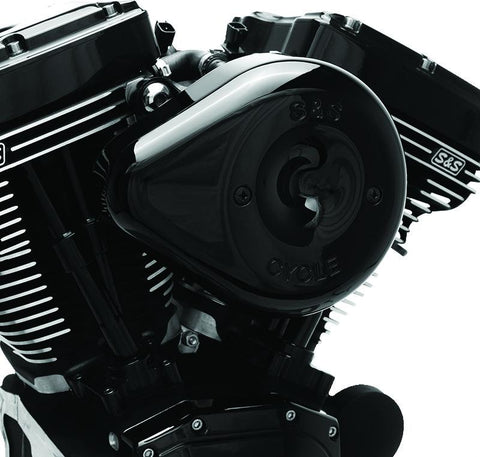 S&S Cycle 2017+ M8 Models Stealth Air Cleaner Kit w/ Black Teardrop Cover - 170-0525B