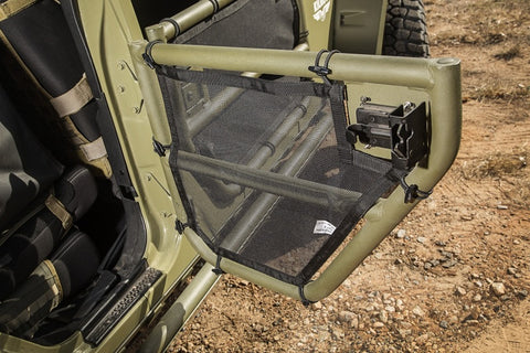 Rugged Ridge Tube Door Covers Rear Pair Black 07-18 Jeep Wrangler JKU - 13579.51