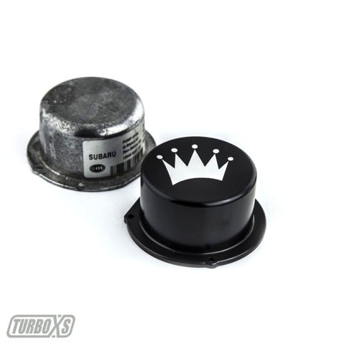 Turbo XS 15-16 Subaru WRX Billet Aluminum Vacuum Pump Cover - Black - W15-VPC-BLK