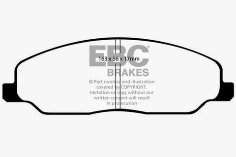 EBC 05-10 Ford Mustang 4.0 Yellowstuff Front Brake Pads - DP41740R