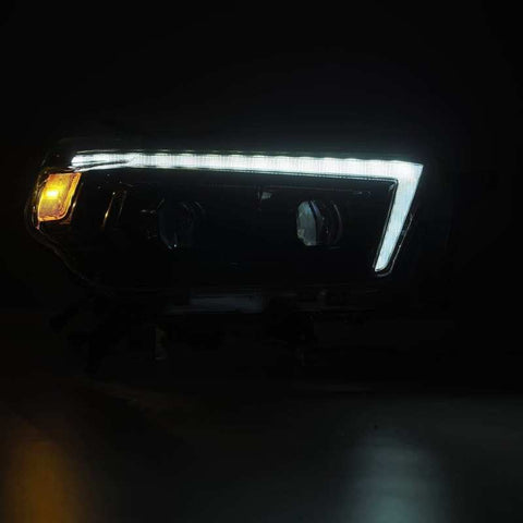 AlphaRex 10-13 Toyota 4Runner LUXX LED Proj Headlights Plank Style Alpha Black w/Seq Signal/DRL - 880756