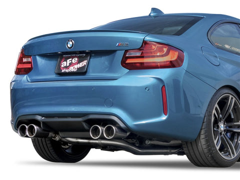 aFe MACHForce XP 3in - 2 1/2in Axle Back 304SS Exhaust w/ Carbon Fiber Tips 16-17 BMW M2 (f87) - 49-36333-C