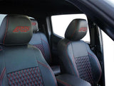 PRP 6-23 Toyota Tacoma Front Seat Covers (Pair) - Black/Navy Blue - B057-06