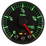 Autometer Spek-Pro Gauge Fuel Level 2 1/16in 0-270 Programmable Blk/Blk - P312328