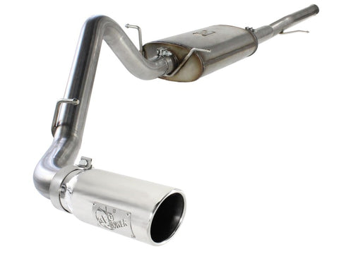aFe MACHForce XP Exh CB, Stainless steel GM Silverado/Sierra 1500 2014 V*-5.3/6.2L Polished tip - 49-44038-P