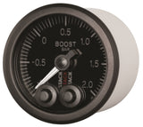 Autometer Stack 52mm -1 to +2 Bar (Incl T-Fitting) Pro-Control Boost Pressure Gauge - Black - ST3511