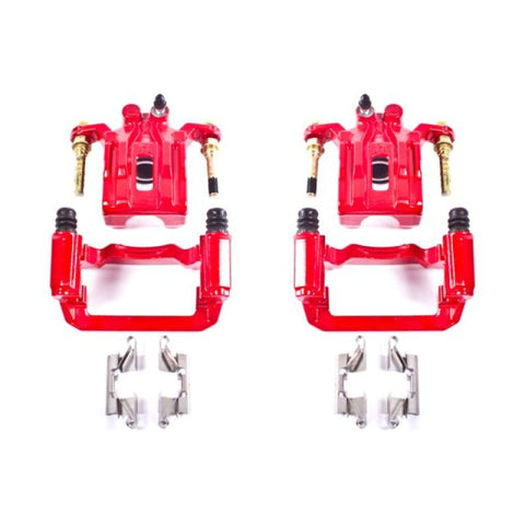 Power Stop 05-12 Nissan Pathfinder Rear Red Calipers w/Brackets - Pair - S2994A