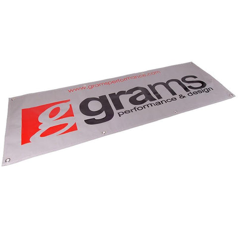 Grams Performance 60in x 20in Vinyl Shop Banner - Silver - 836-99-6002