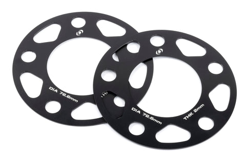 Dinan Wheel Spacers - 5x120 - 72.6mm CB - 2mm Thick (Set of 2) - D210-2032