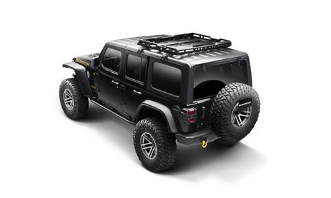 Bushwacker 18-21 Jeep Wrangler JL (2-Door & 4-Door) Flat Style Flares 4pc - Black - 11950-07