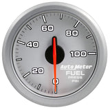 Autometer Airdrive 2-1/6in Fuel Pressure Gauge 0-100 PSI - Silver - 9171-UL
