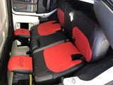 PRP 2018+ Jeep Wrangler JLU/4 door Rear Bench Cover with Cloth Interior - Black/Red - B043-05