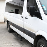 RealTruck 13-18 MB Sprinter 2500/3500 Van 3dr VoltStep Electric Running Board Kit - Bedliner Coat - 20410125T