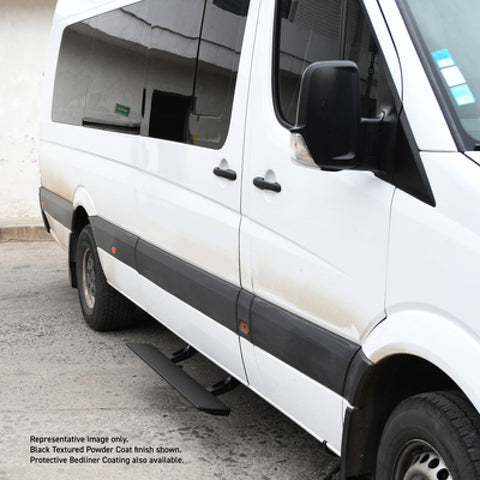 RealTruck 13-18 MB Sprinter 2500/3500 Van 3dr VoltStep Electric Running Board Kit - Bedliner Coat - 20410125T