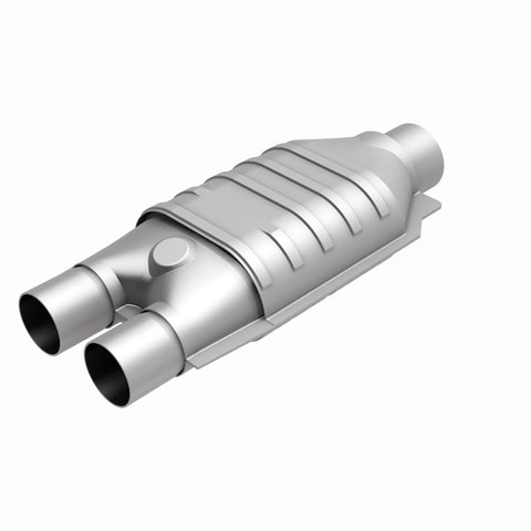 MagnaFlow Universal Catalytic Converter 2inch Inlet/2.5inch Outlet Dual/Single Oval Shape - 333007