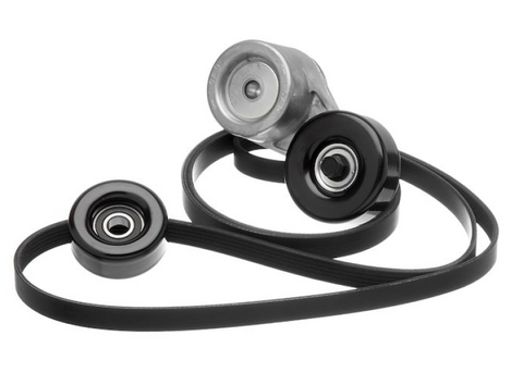 Gates 00-03 Freightliner FLD Detroit Diesel 6 Cyl 12.7L Diesel Serpentine Belt Kit - 90K-38501HDC