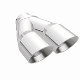 MagnaFlow Double Wall 3in Dual Round Polished Tip 2.25in Inlet - 35226