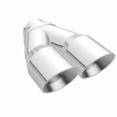 MagnaFlow Double Wall 3in Dual Round Polished Tip 2.25in Inlet - 35226