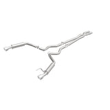 MagnaFlow Cat Back, SS, 2.5in, Competition, Dual Split Polished 4.5in Tips 2015 Ford Mustang V6 3.7L - 19099