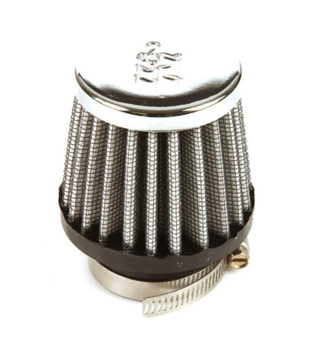 K&N Universal Chrome Filter 1 3/8 inch FLG / 2 1/2 inch Base / 2 inch Top / 2 1/4 inch Height - RC-0790
