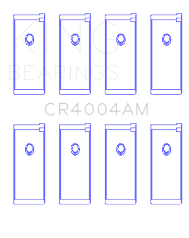 King Engine Bearings Isuzu 4Xc1/4Xc1T (Size +0.50mm) Connecting Rod Bearing Set - CR4004AM0.5