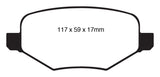 EBC 11-14 Ford Edge 2.0 Turbo Ultimax2 Rear Brake Pads - UD1377