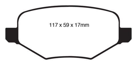 EBC 11-14 Ford Edge 2.0 Turbo Yellowstuff Rear Brake Pads - DP41826R