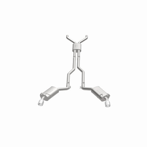 MagnaFlow Cat-Back Stainless Dual Split Rear Exit 4in Polished Tips 11-15 Chevy Camaro 3.6L V6 - 15353