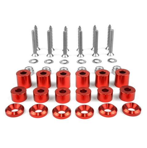 BuiltRight Industries 42 Piece Tech Plate Mounting Hardware Kit - Red - 201022
