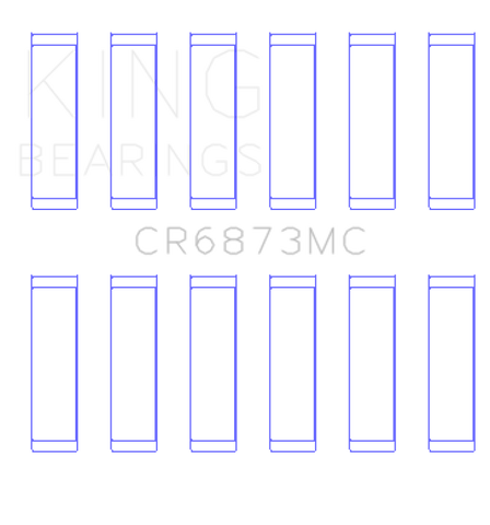 King Engine Bearings Toyota 2Gr-FE/ 3GR-FE Polymer Coated (Size 0.05) Connecting Rod Bearing Set - CR6873MC0.5