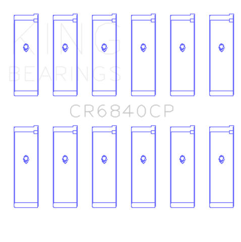 King 2005-2012 Nissan VQ40DE 6 Cyl (Size STD) Rod Bearing Set - CR6840CP