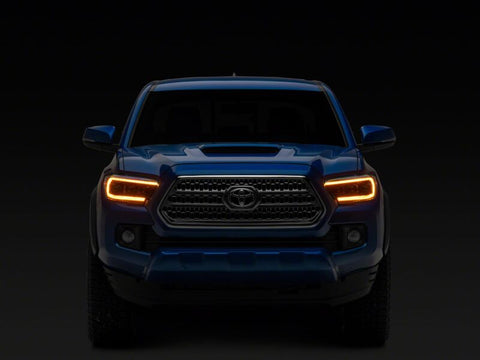 Raxiom 16-23 Toyota Tacoma CXR Series V2 LED Projector Headlights- Black Housing- Clear Lens - TT44175