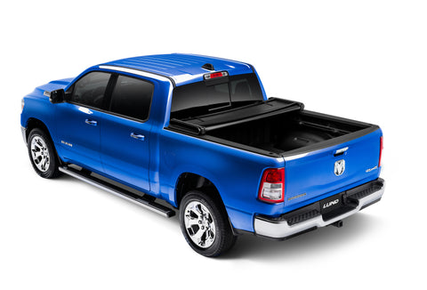 Lund 02-17 Dodge Ram 1500 (5.5ft. Bed) Genesis Elite Tri-Fold Tonneau Cover - Black - 95865