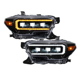Form Lighting 2016-2023 Toyota Tacoma LED Projector Headlights with Selectable DRL Chrome (Pair) - FL0112