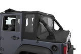Bestop 07-18 Jeep Wrangler JK 4-Door Halftop Conversion Kit (Black Diamond) - 80103-35