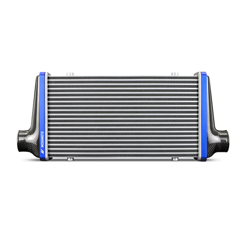 Mishimoto Universal Carbon Fiber Intercooler - Matte Tanks - 450mm Gold Core - S-Flow - C V-Band - MMINT-UCF-M4G-S-C
