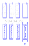 King Engine Bearings Chrysler 215 Ohv (Size +0.50mm) Main Bearing Set - MB4040SI0.5