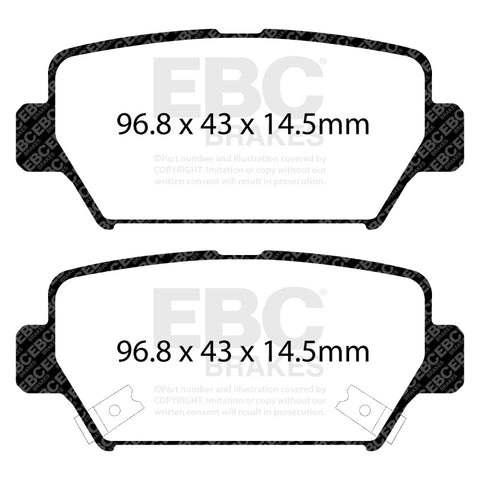 EBC 2018+ Mitsubishi Eclipse Cross 1.5T Ultimax Rear Brake Pads - UD2156