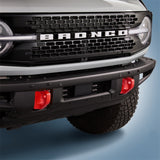 Ford Racing 2021+ Bronco Front Bumper Tow Hooks - Red (Pair) - M-18954-BR
