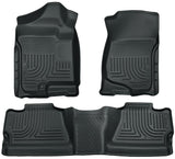 Husky Liners 07-12 Chevy Silverado/GMC Sierra Crew Cab WeatherBeater Combo Gray Floor Liners - 98202