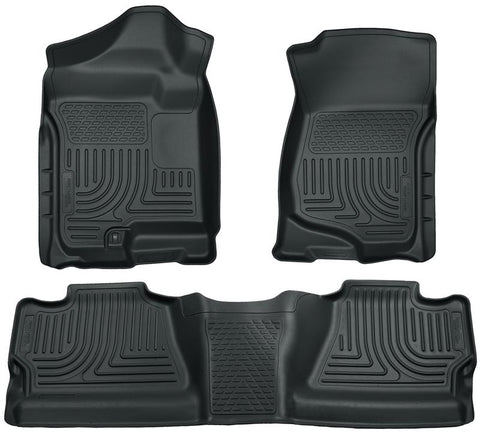 Husky Liners 07-12 Chevy Silverado/GMC Sierra Crew Cab WeatherBeater Combo Gray Floor Liners - 98202
