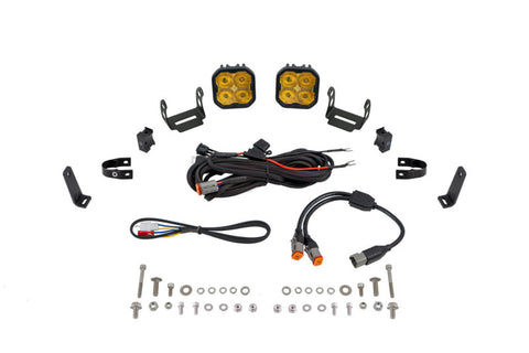 Diode Dynamics SS3 LED Bumper 1 In Roll Bar Kit Max - Yellow SAE Fog (Pair) - DD7685
