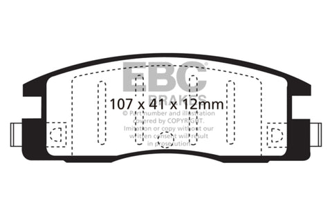 EBC 90-94 Isuzu Amigo 2.3 Ultimax2 Rear Brake Pads - UD398
