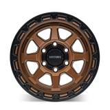 Mayhem 8306 Ridgeline 17x8.5 / 5x127 BP/ -6mm Offset / 78.1mm Hub Satin Bronze/Black Lip Wheel - 8306-7873BZ