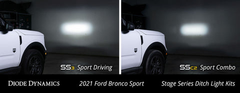 Diode Dynamics 2021 Ford Bronco SS3 LED Ditch Light Kit - Sport Yellow Pro Combo - DD7141