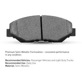R1 01-07 Jeep Liberty Front Semi Met Brake Pads - 2311-0856-00